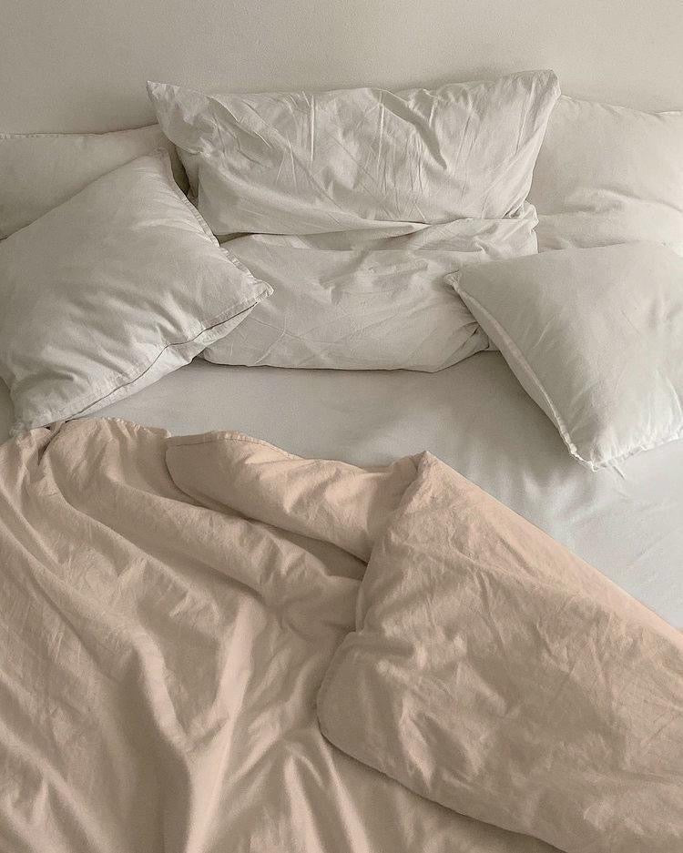 Beige | Percale Duvet Cover Set