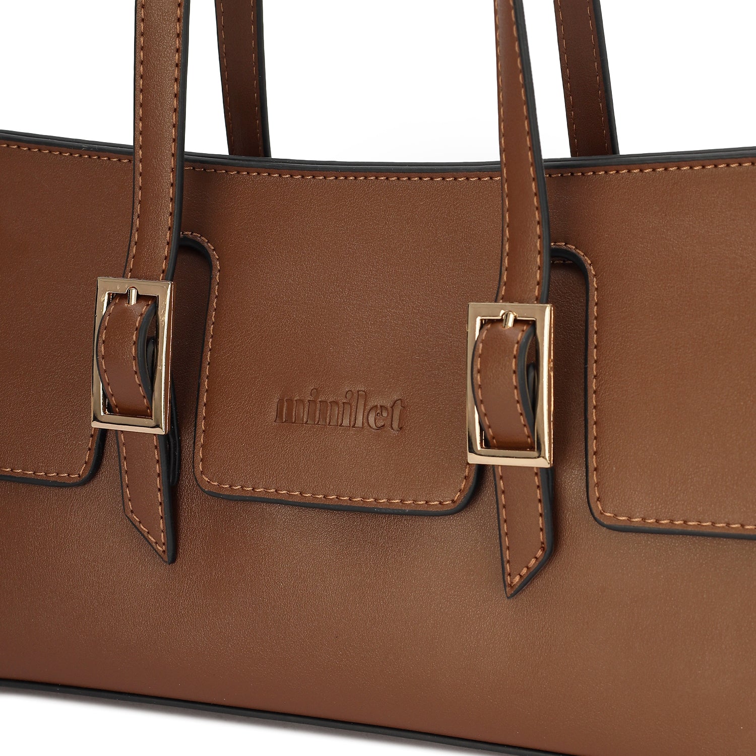 Leather Shoulder Bag in Bag
