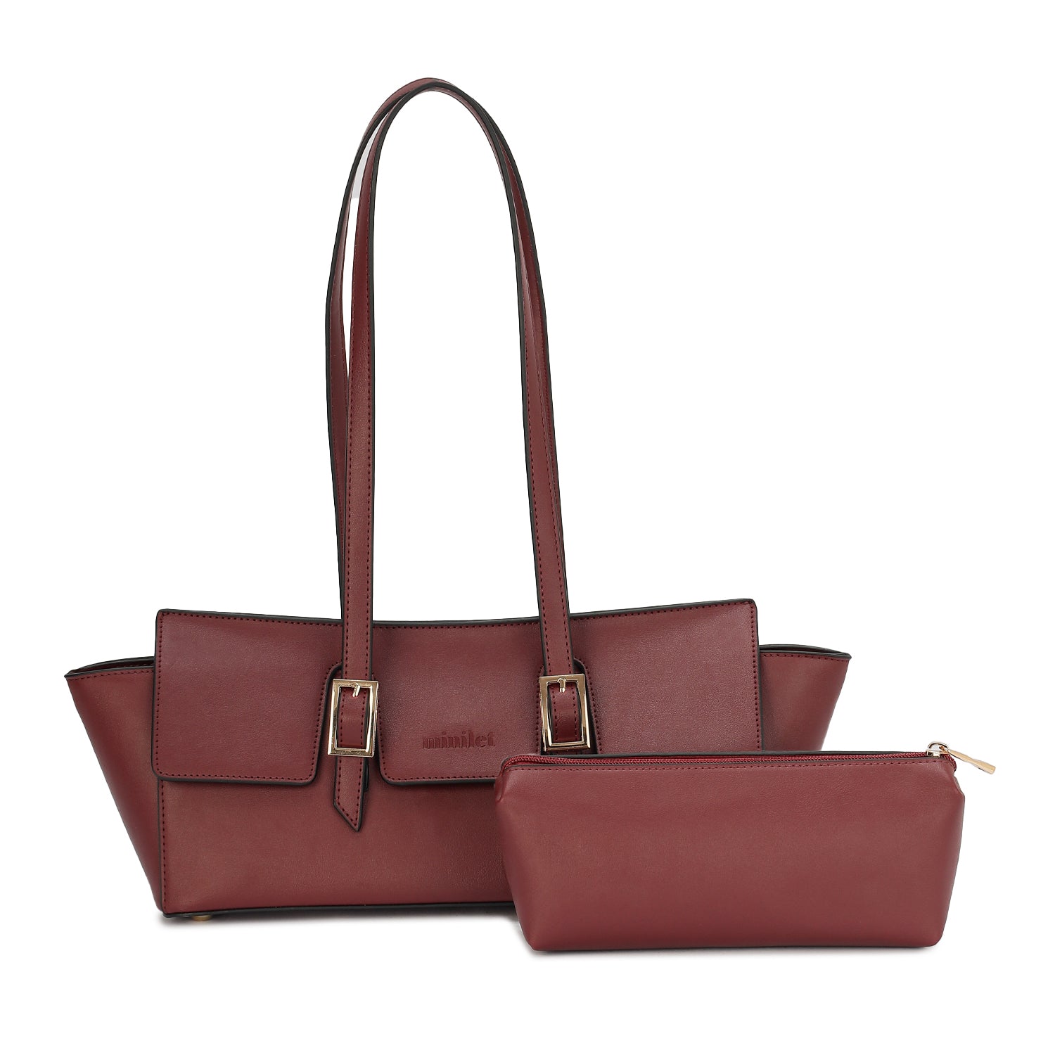 Leather Shoulder Bag in Bag