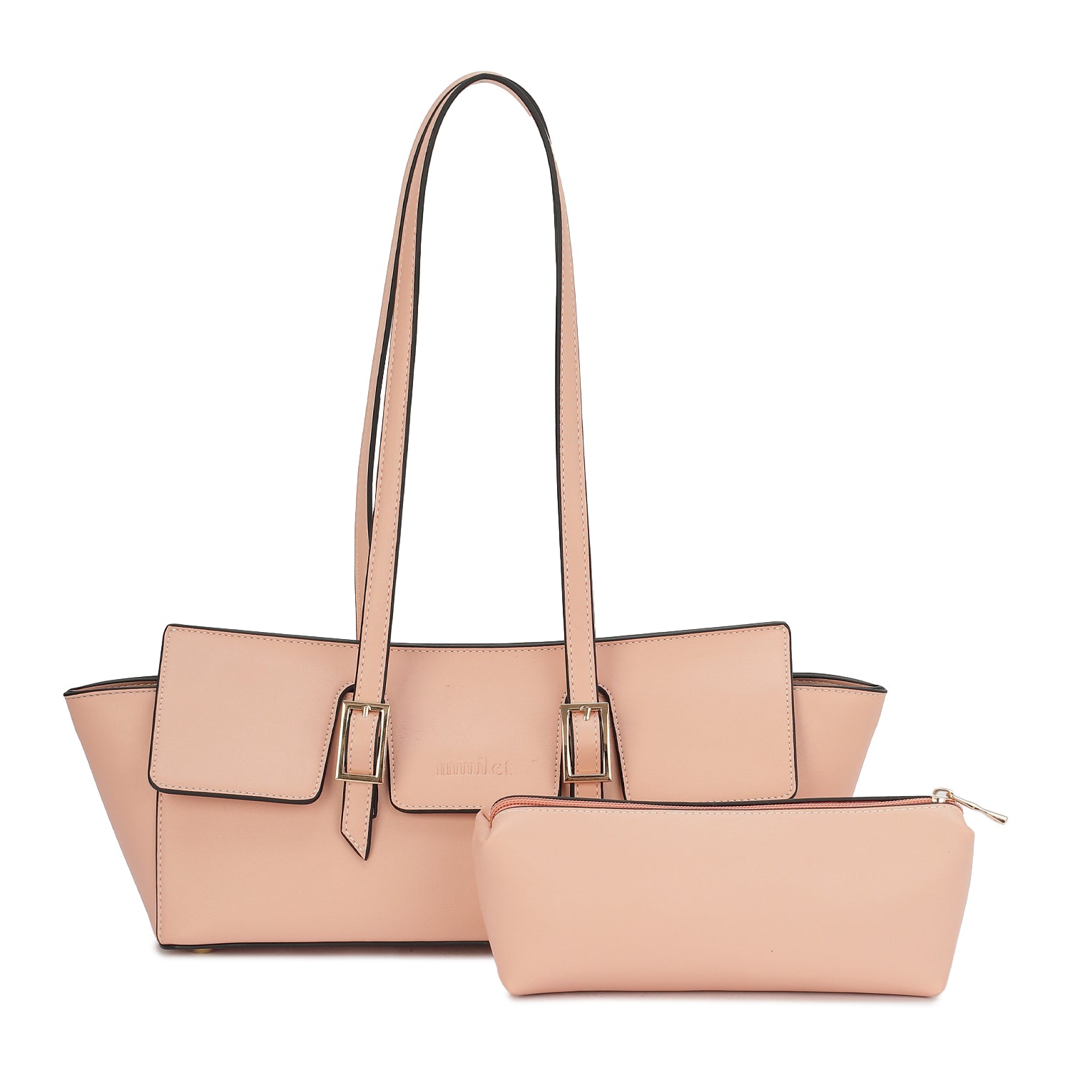 Leather Shoulder Bag in Bag