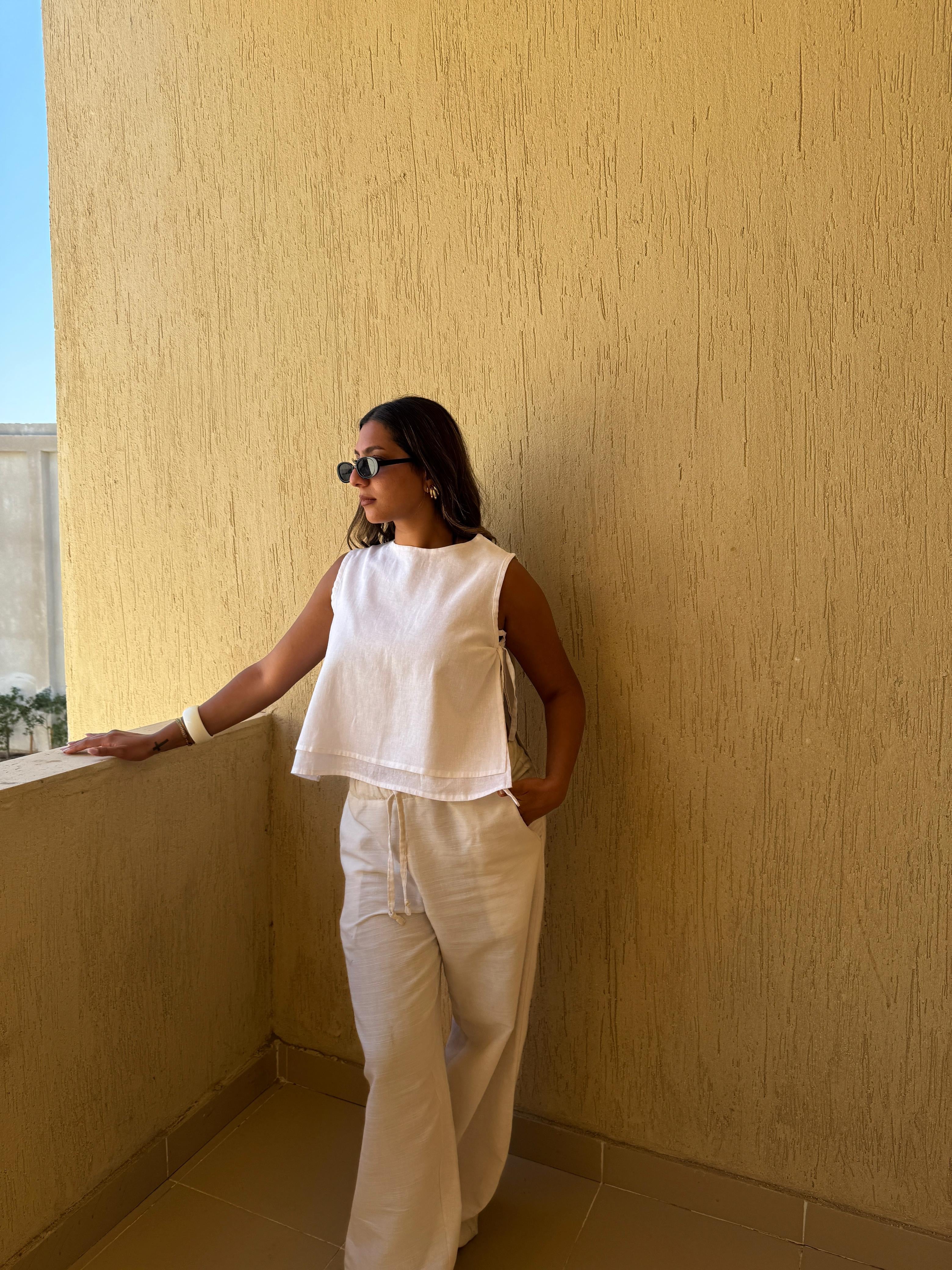 White | Side Straps Top