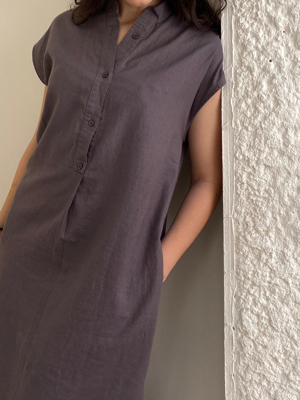 Grey | City Linen Dress