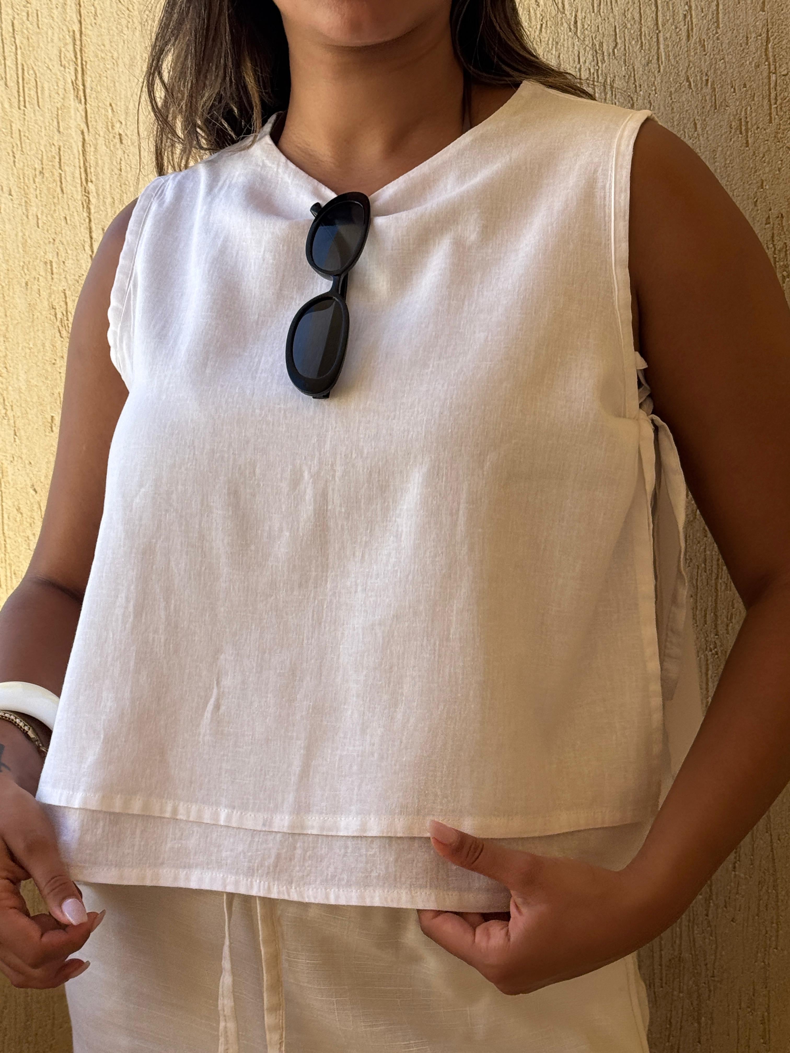 White | Side Straps Top
