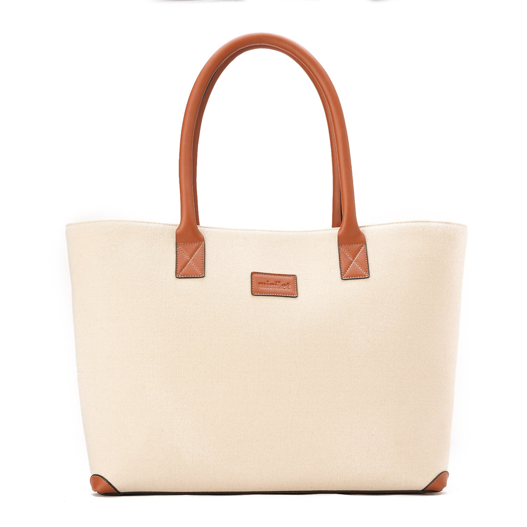 Camel x Offwhite | Leather Canvas Bag