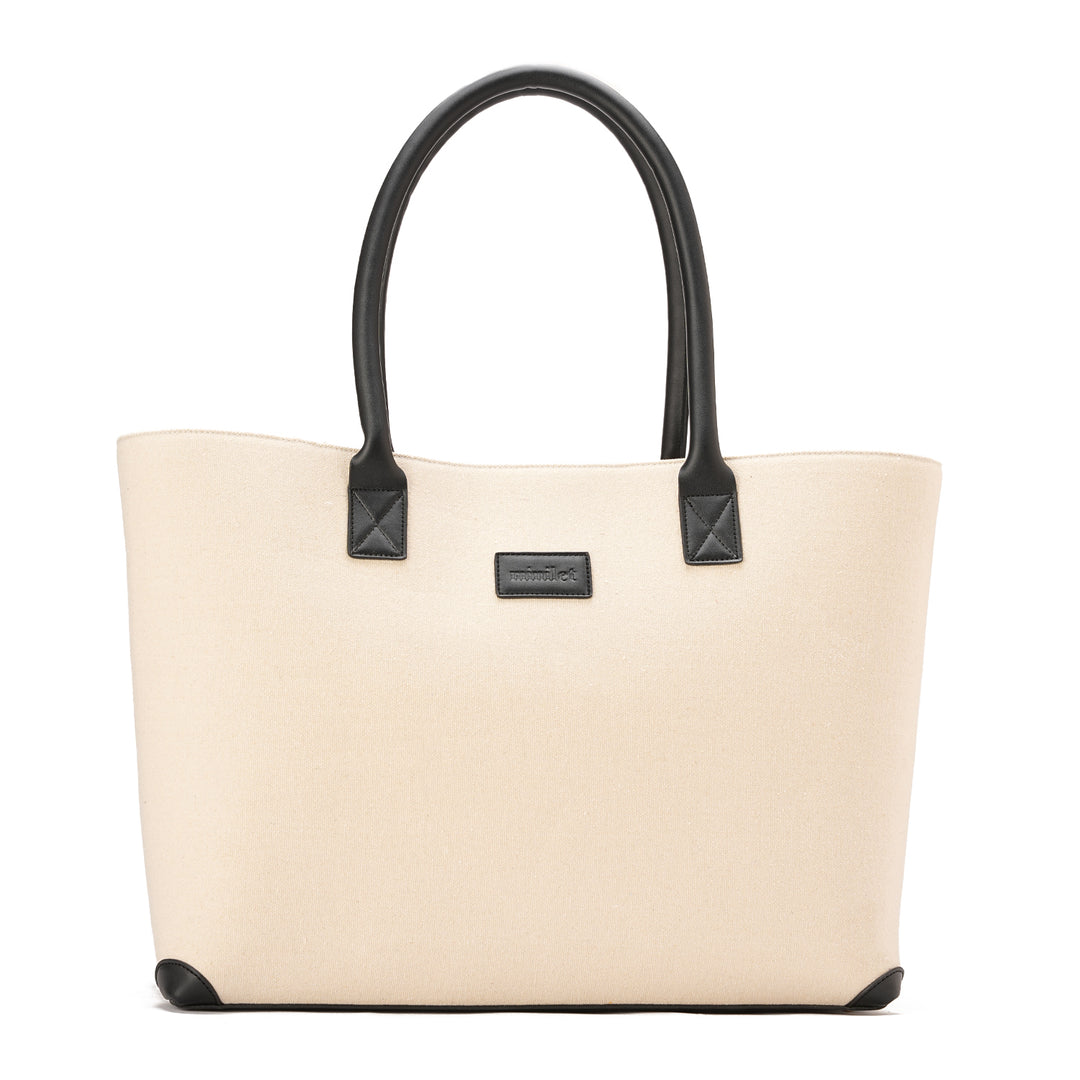 Black x Offwhite | Leather Canvas Bag