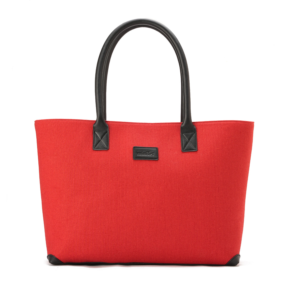 Black X Red | Leather Canvas Bag