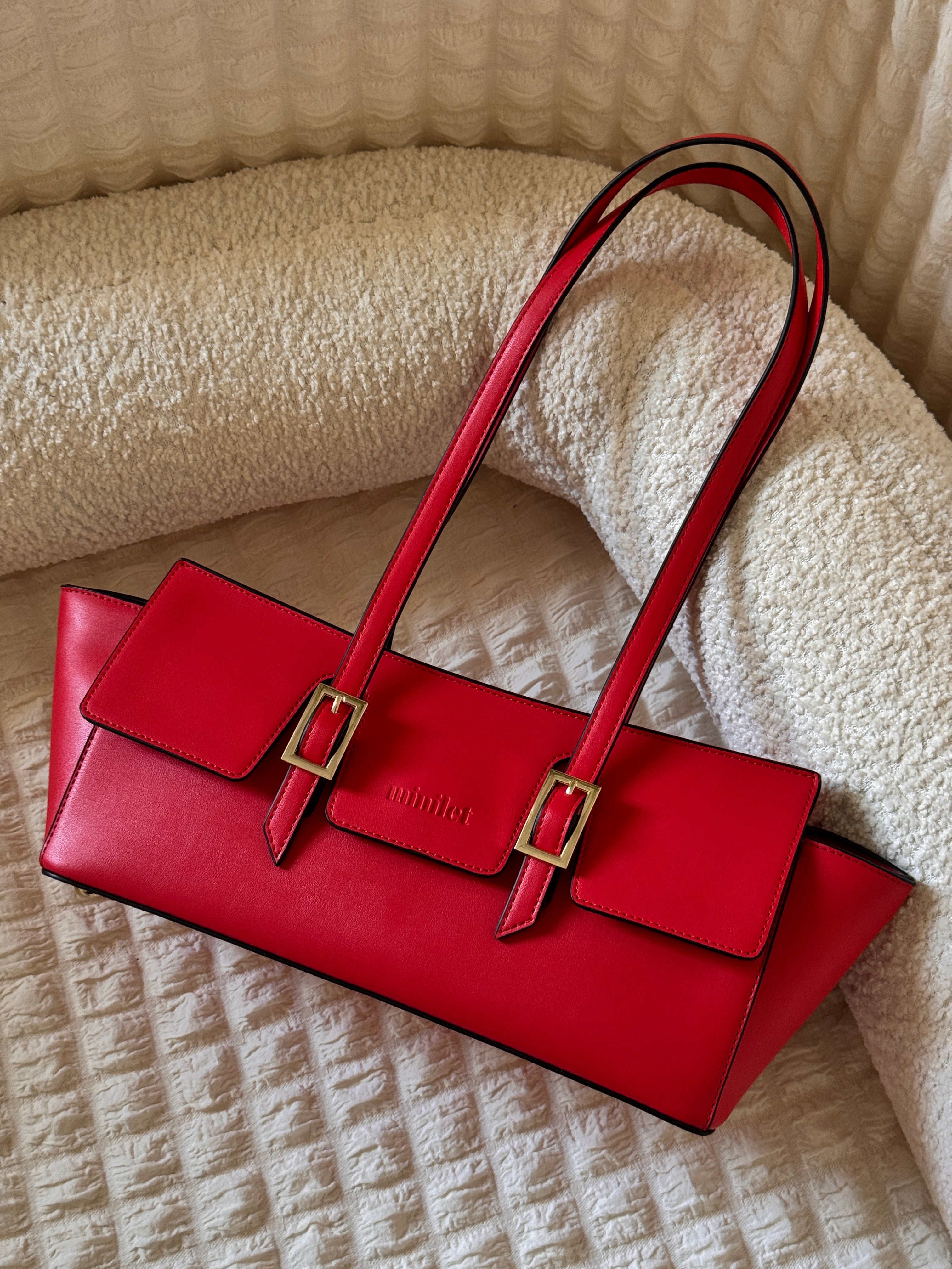 Leather Shoulder Bag in Bag