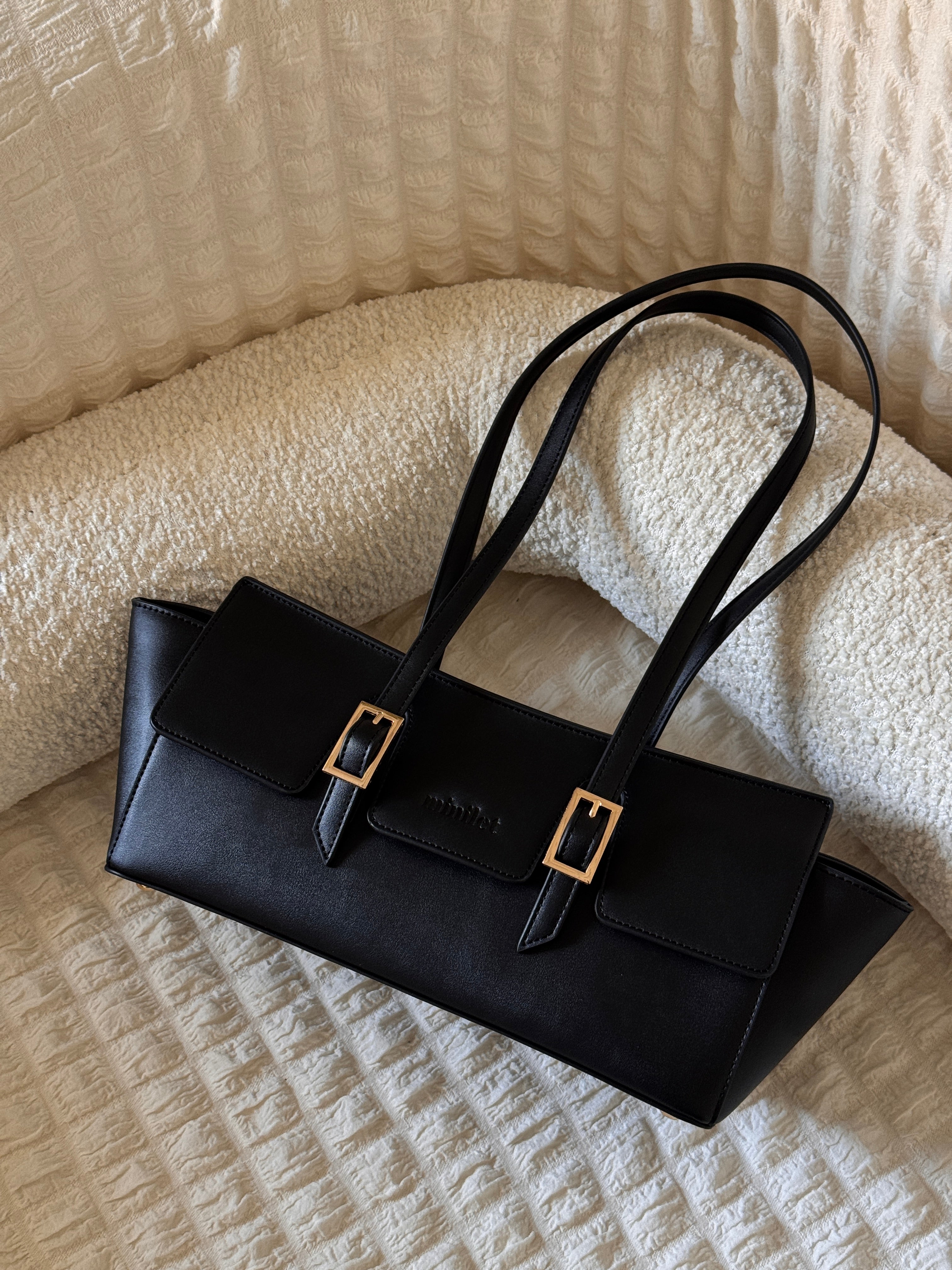 Leather Shoulder Bag in Bag