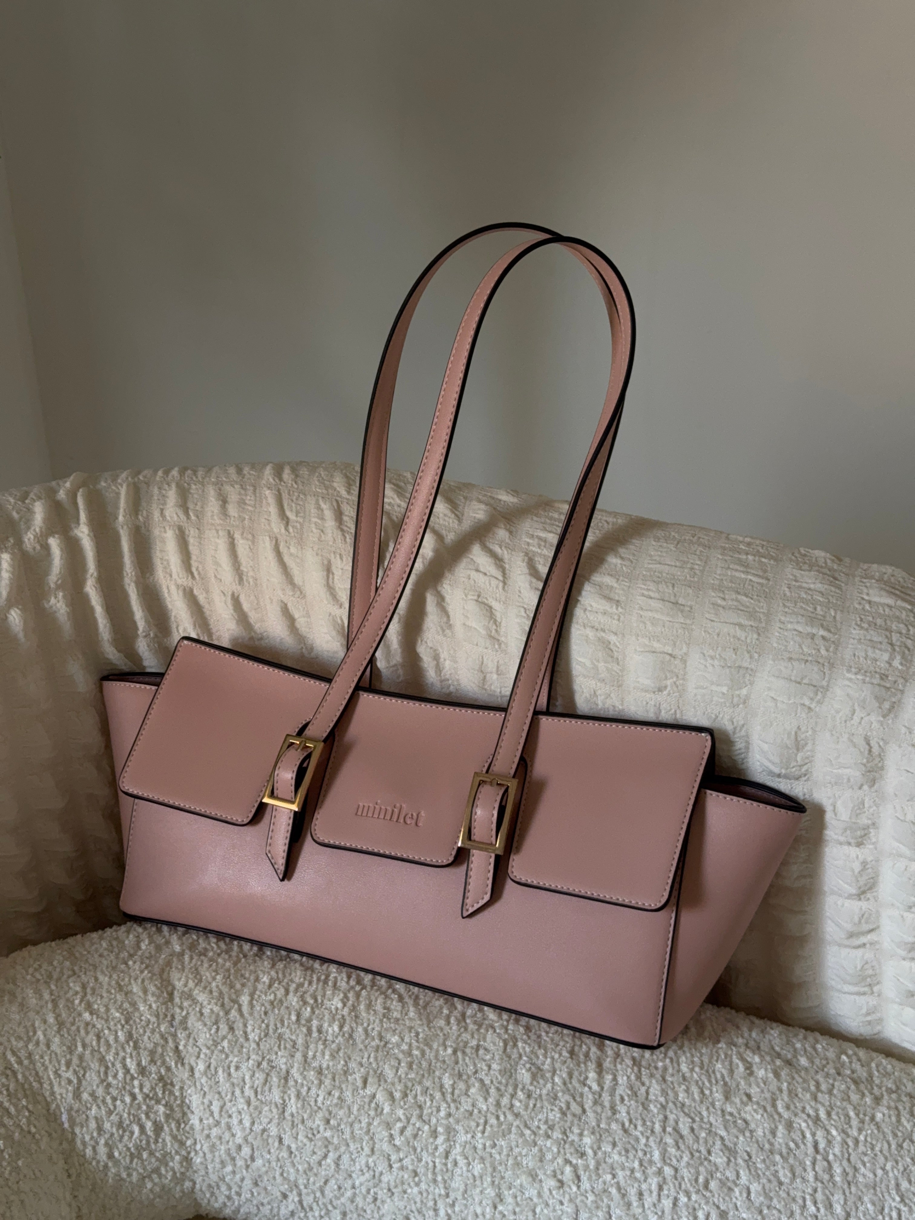 Leather Shoulder Bag in Bag
