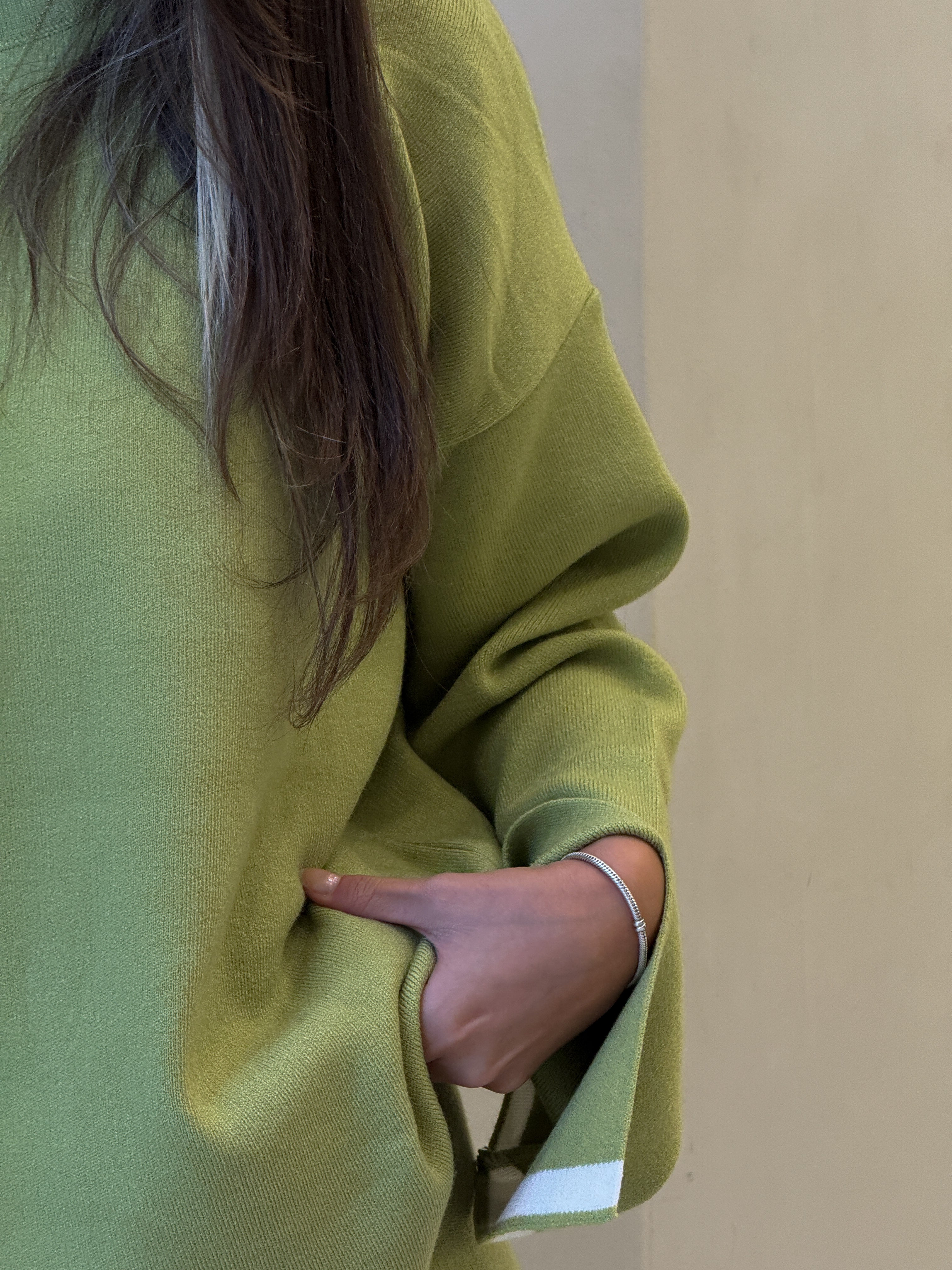 Lime  x White |  knit Set