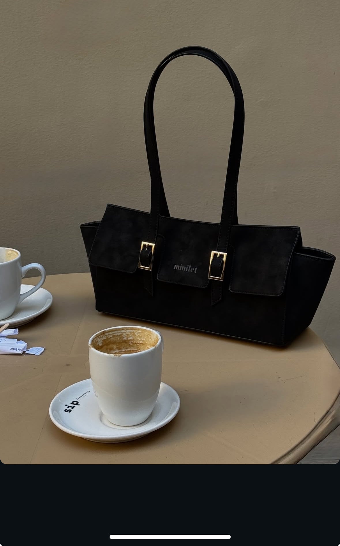 Suede Shoulder Bag in Bag