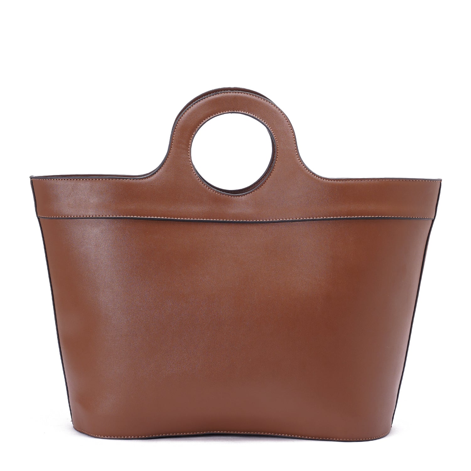 Brown Basket Leather Bag