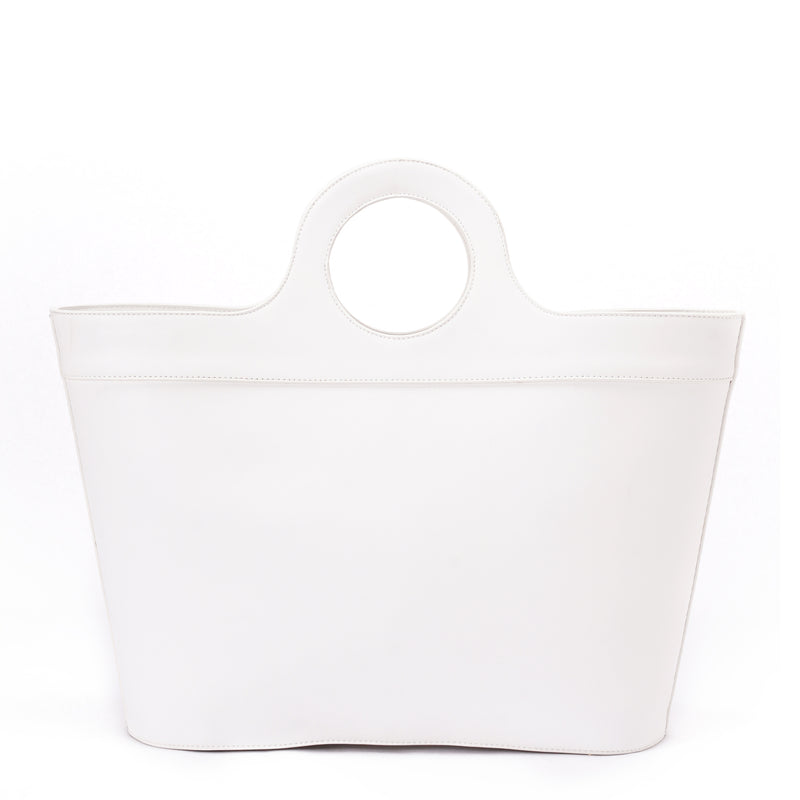 White | Basket Leather Bag