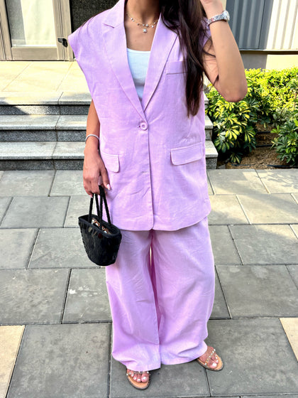 Lilac | Linen PANTS