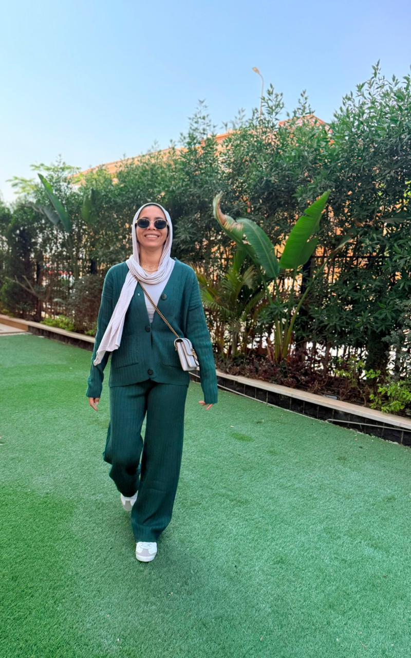 Green | Cardigan & Pants knit Set