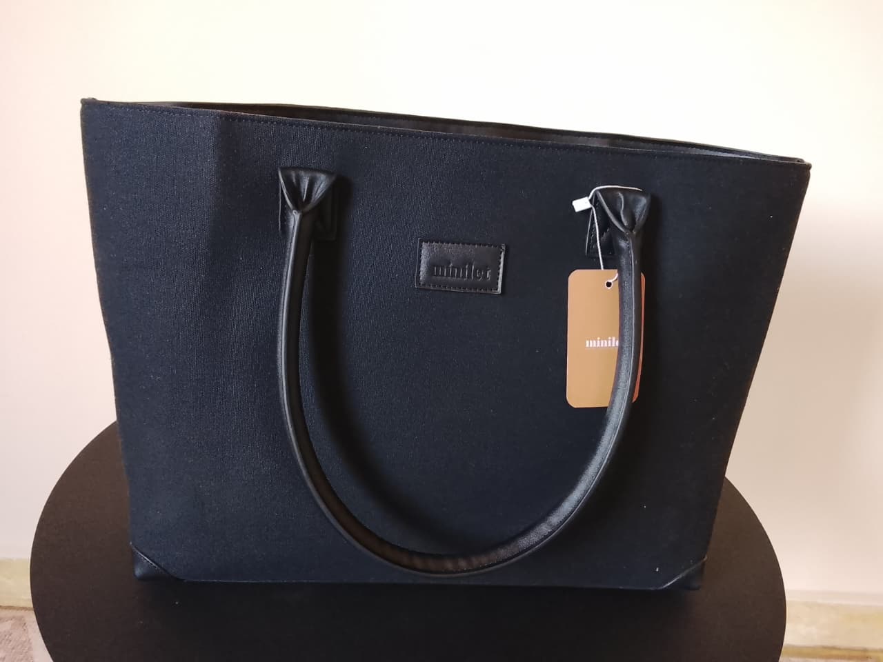 Black * Black | Leather Canvas Bag (Zero Waste 🌿)