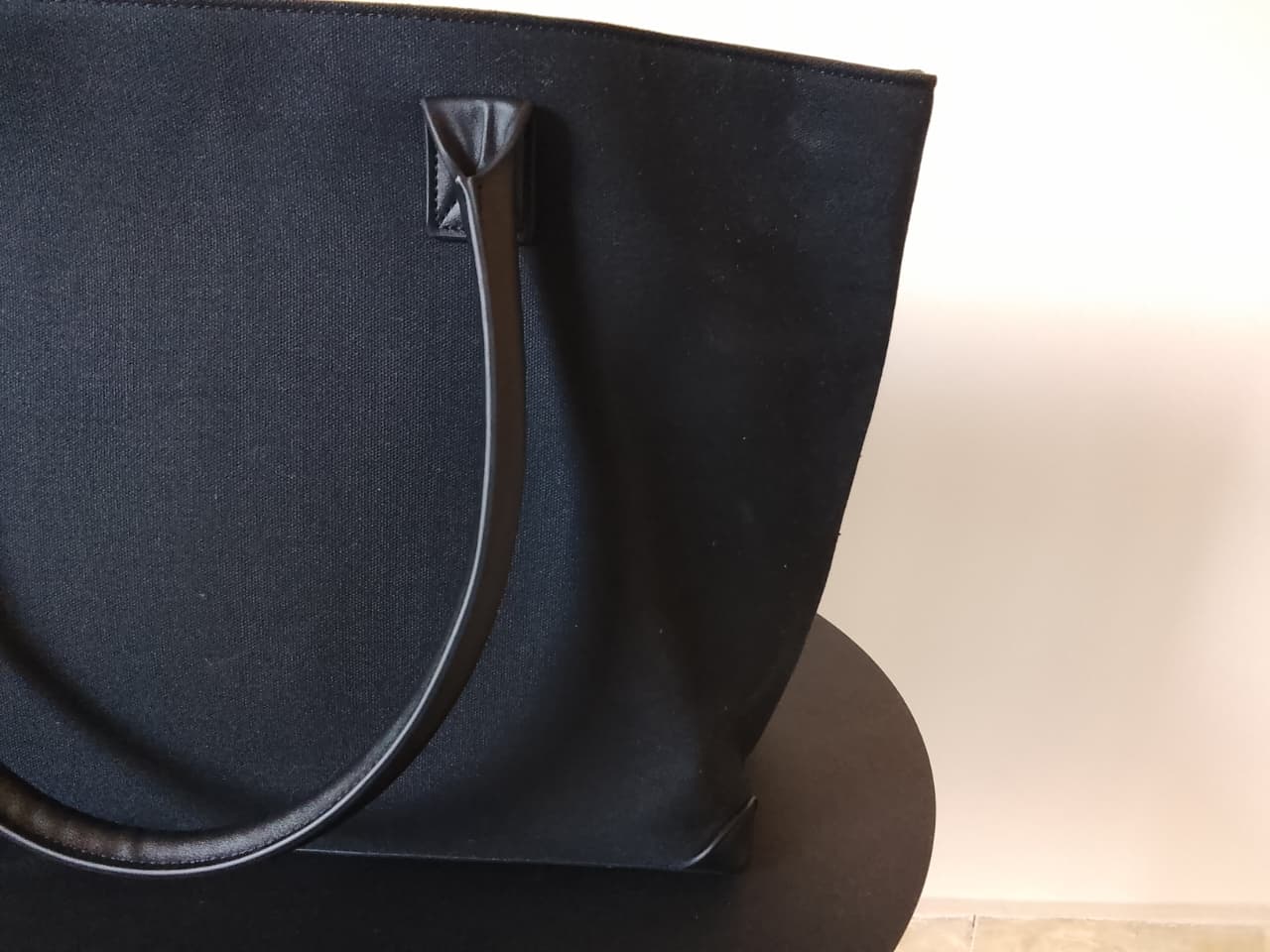 Black * Black | Leather Canvas Bag (Zero Waste 🌿)