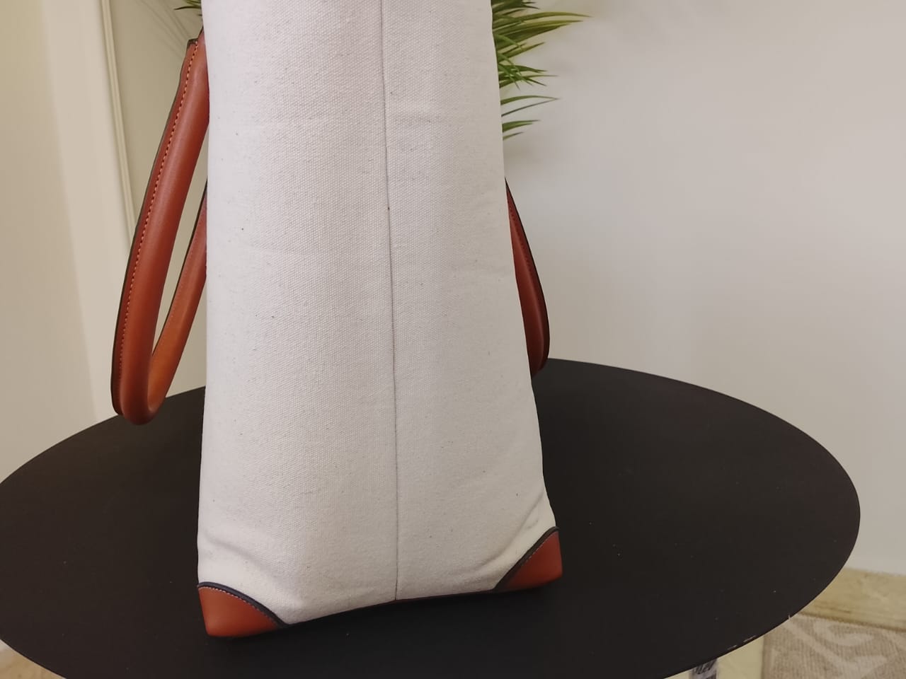 Camel x Offwhite | Leather Canvas Bag | Leather Canvas Bag (Zero Waste 🌿)