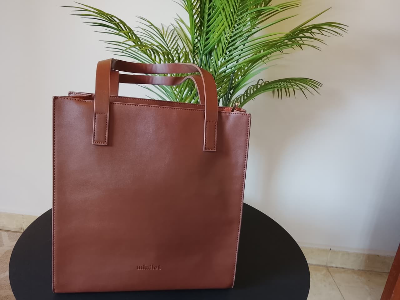 Brown| Basic Tote With a Zipper (Zero Waste 🌿)