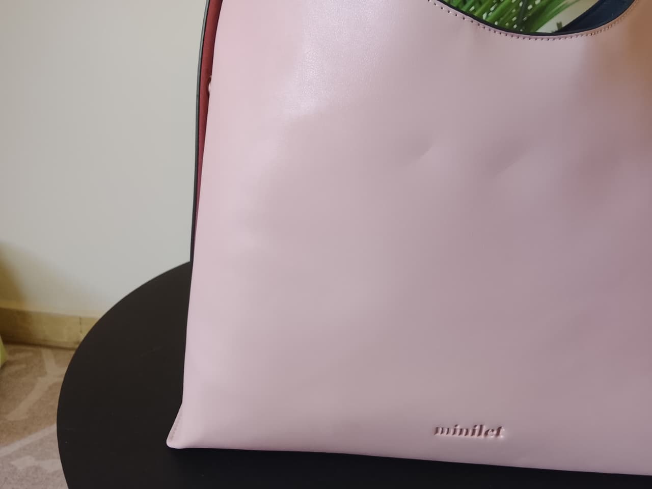 Dust Pink| Leather Bag With Eyelets (Zero Waste 🌿)