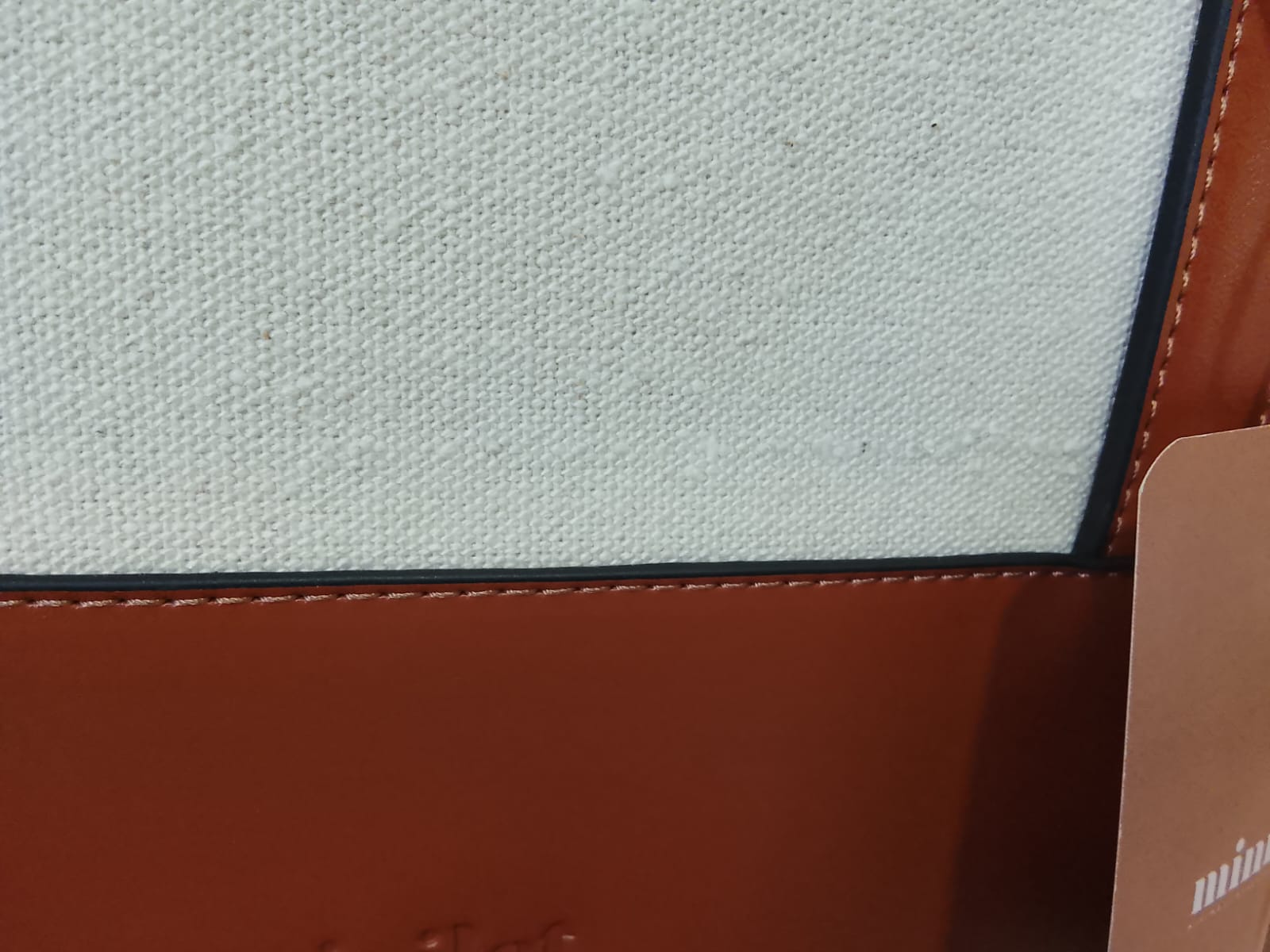 Off White | Leather x Canvas Tote (Zero Waste 🌿)