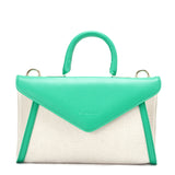 Green x Offwhite | Leather & Canvas Crossbody Bag
