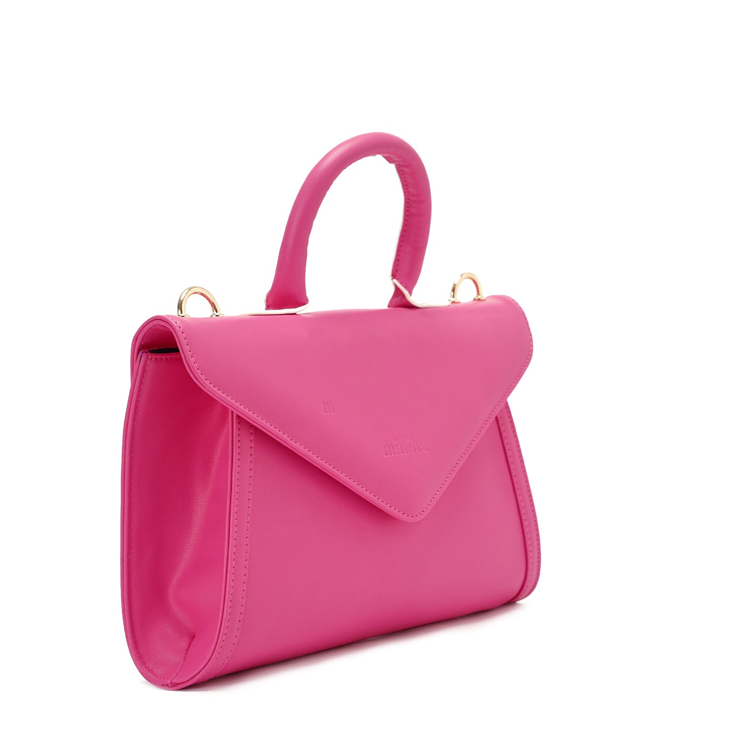 Fuschia | Leather Crossbody Bag