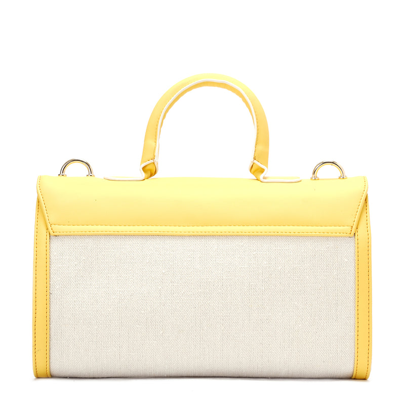 Yellow x Offwhite | Leather & Canvas Crossbody Bag