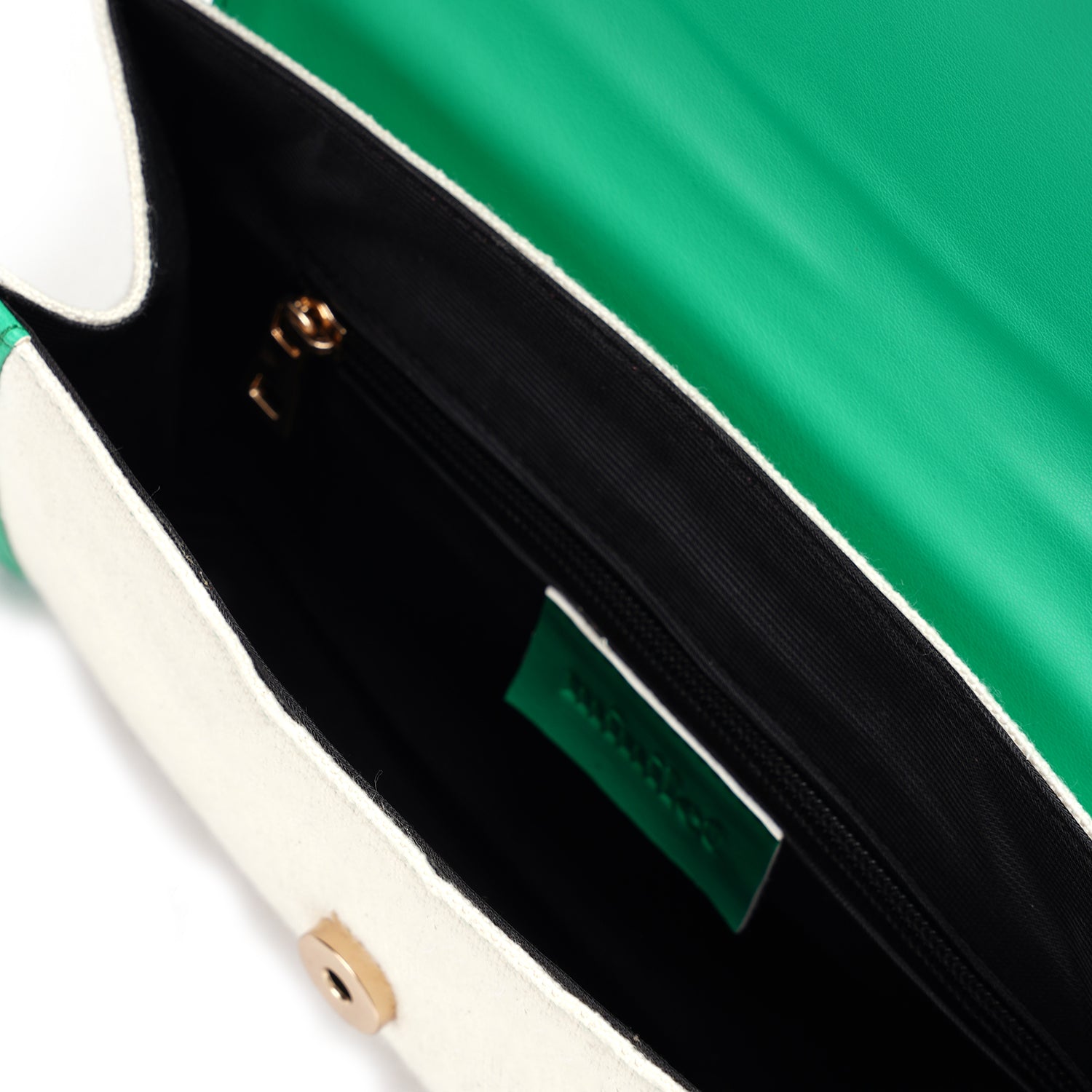 Green x Offwhite | Leather & Canvas Crossbody Bag