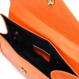 Orange | Leather Crossbody Bag