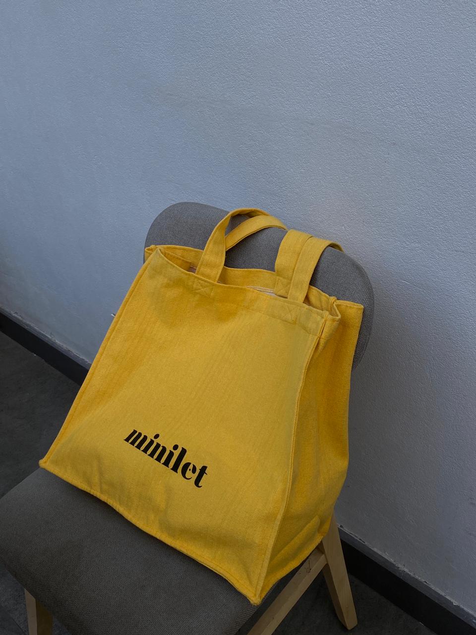 Yellow | Canvas Shopping Tote