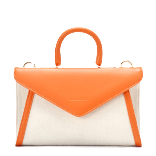 Orange x Offwhite | Leather & Canvas Crossbody Bag