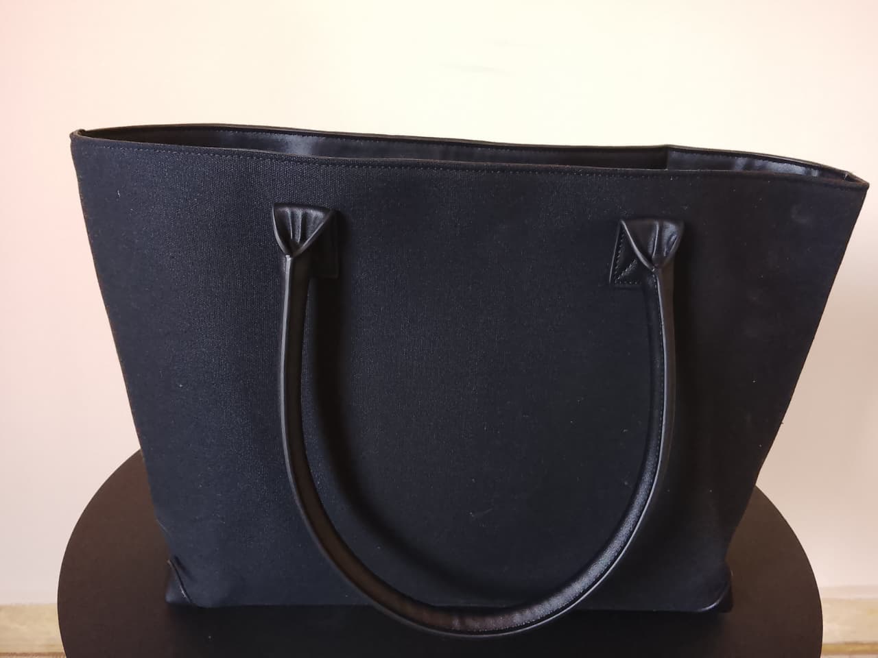 Black * Black | Leather Canvas Bag (Zero Waste 🌿)