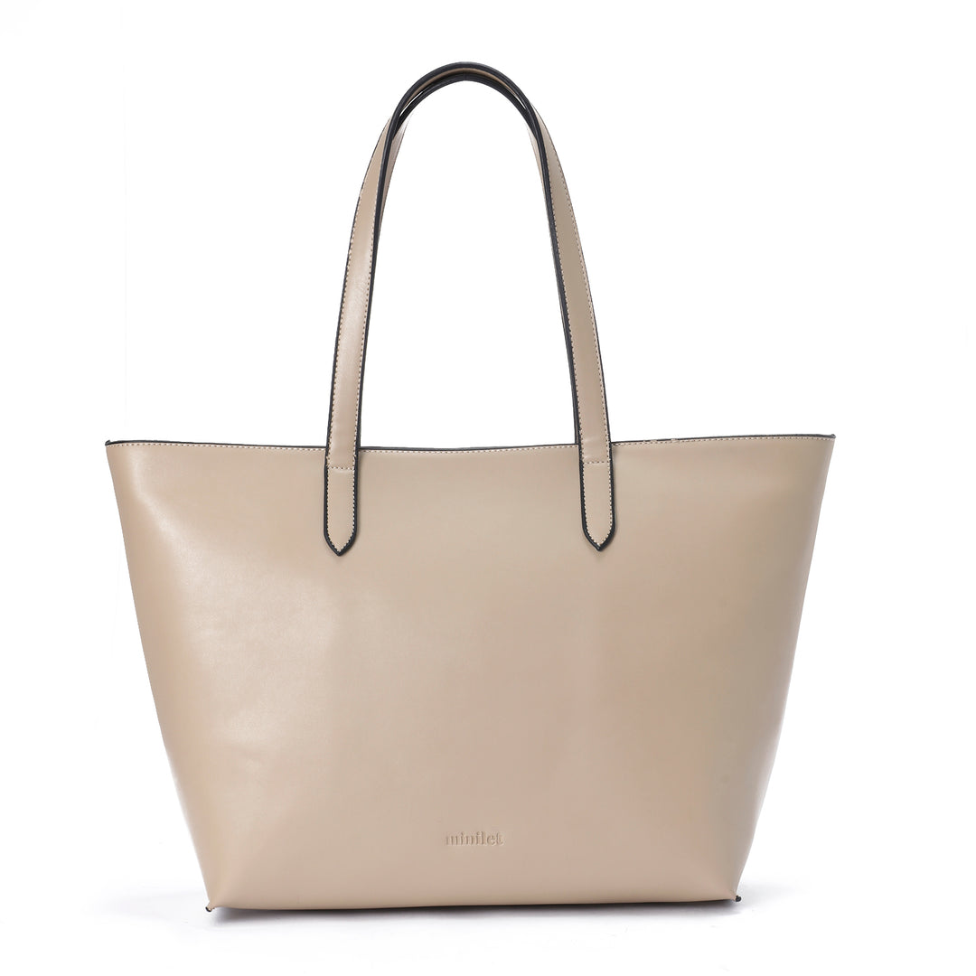 Beige | Zipper Classic Tote