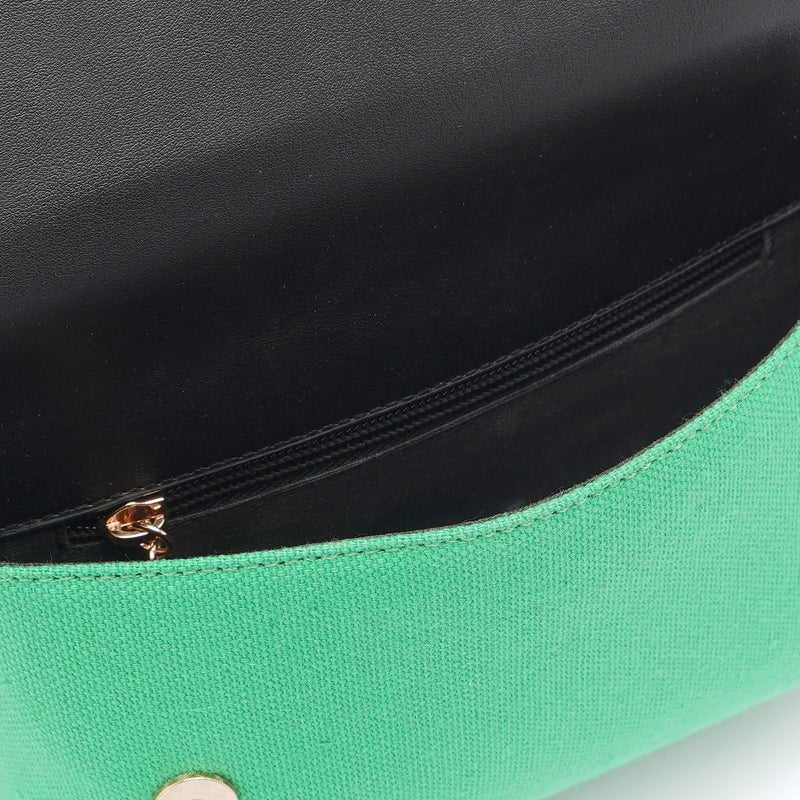 Green | Leather x Canvas Belt Bag