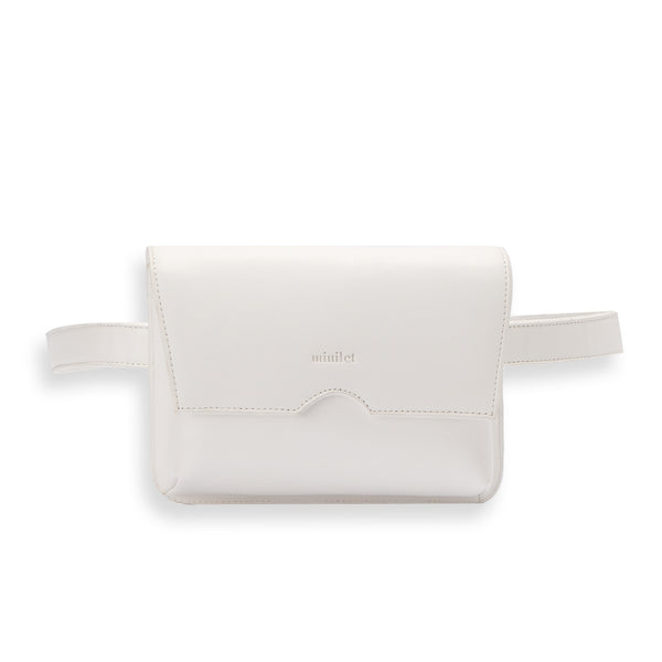 White | Leather Belt Bag