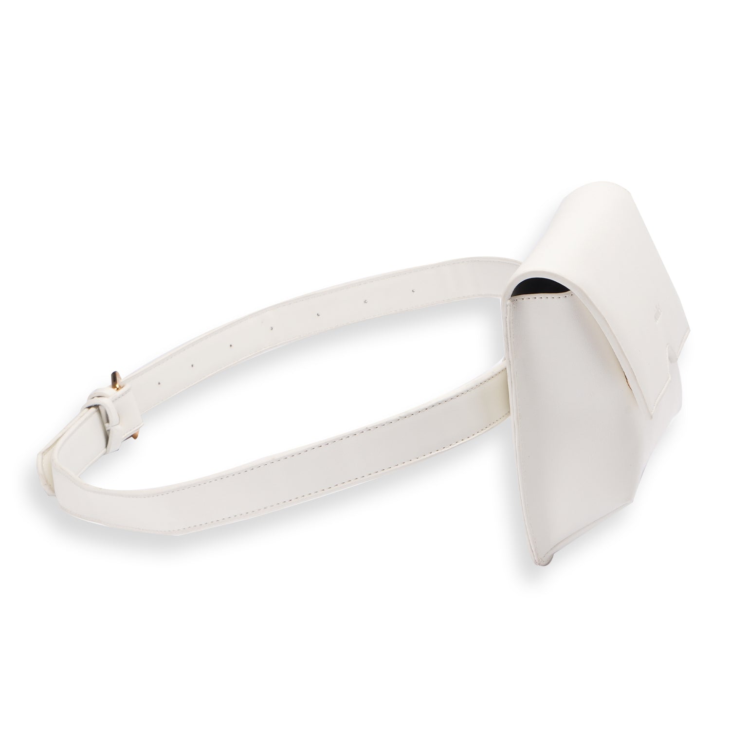 White | Leather Belt Bag