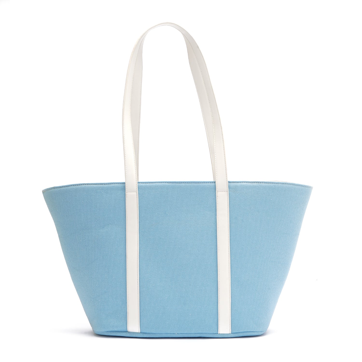 Baby Blue | Leather x Canvas Tote